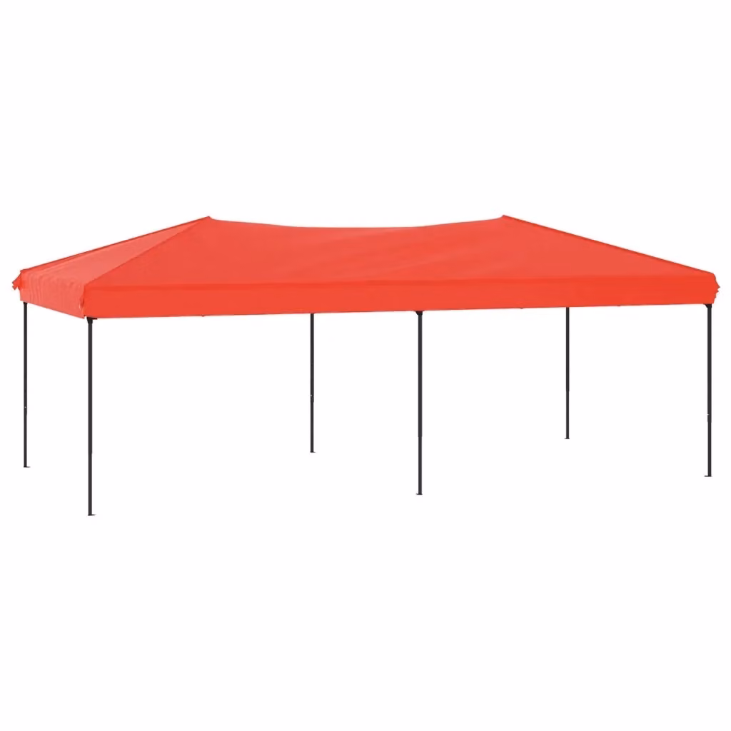 vidaXL Tenda per Feste Pieghevole Rossa L: 6 m, P: 3 m, H: 2,45 m – 2