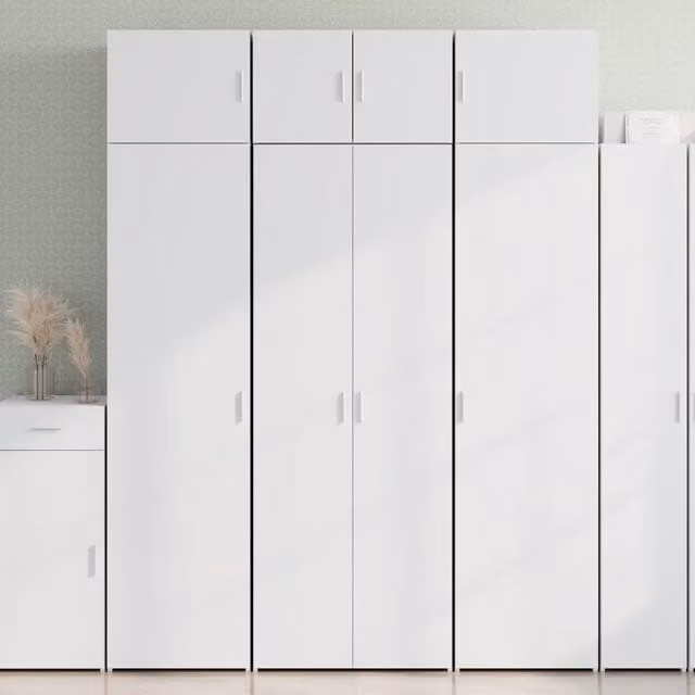 Credenza a parete VIDAXL bianca in MDF con finitura opaca L: 70 cm, P: 42,5 cm, H: 185 cm