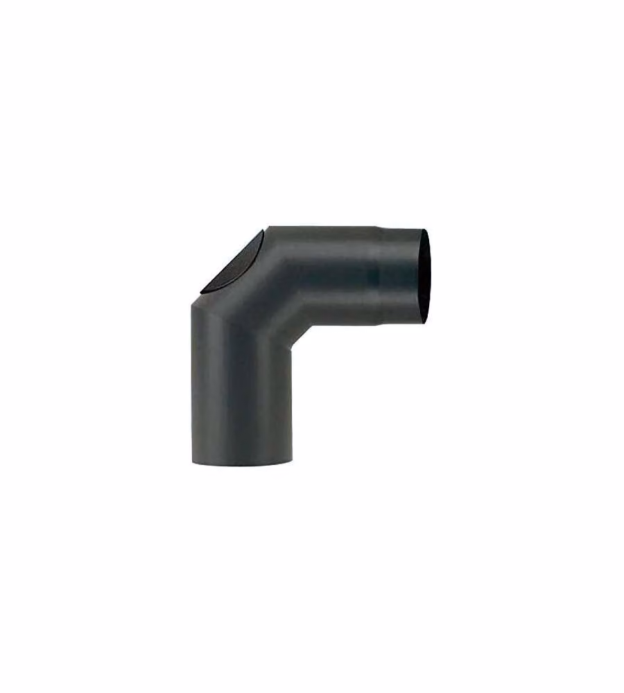 Gomito Acciaio 90° 14 cm Nero Ispezionabile 2 Mm Aeternum Ala