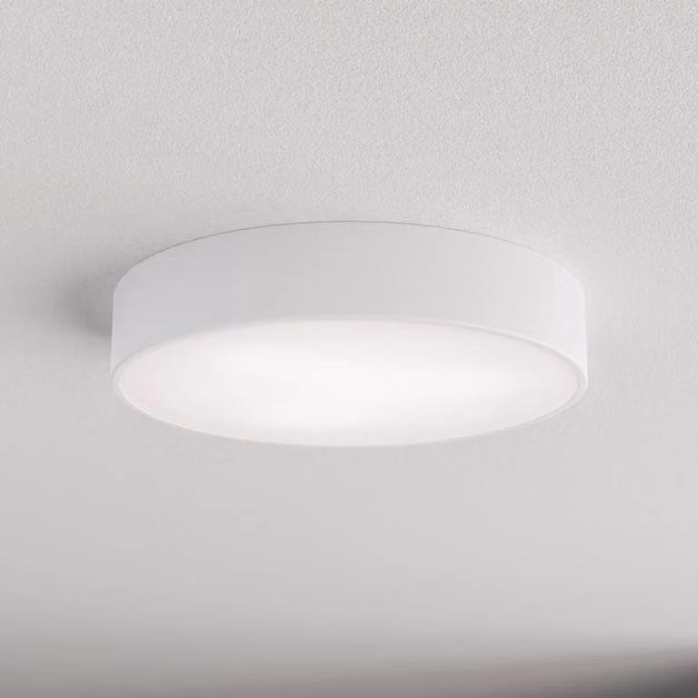 Plafoniera con sensore di movimento Cleo 400 TEMAR LIGHTING, Bianco / Opale, Soggiorno / Sala da pranzo, Metallo, Moderno, Plafoniera
