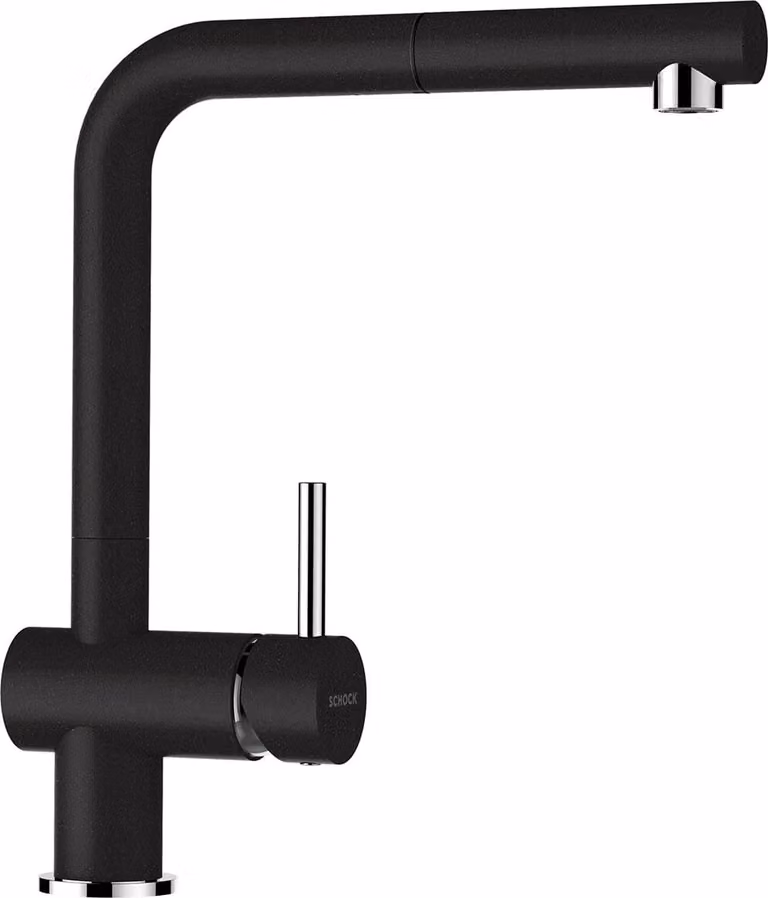 Miscelatore per lavello con doccia Schock Epos nero 540120GNE