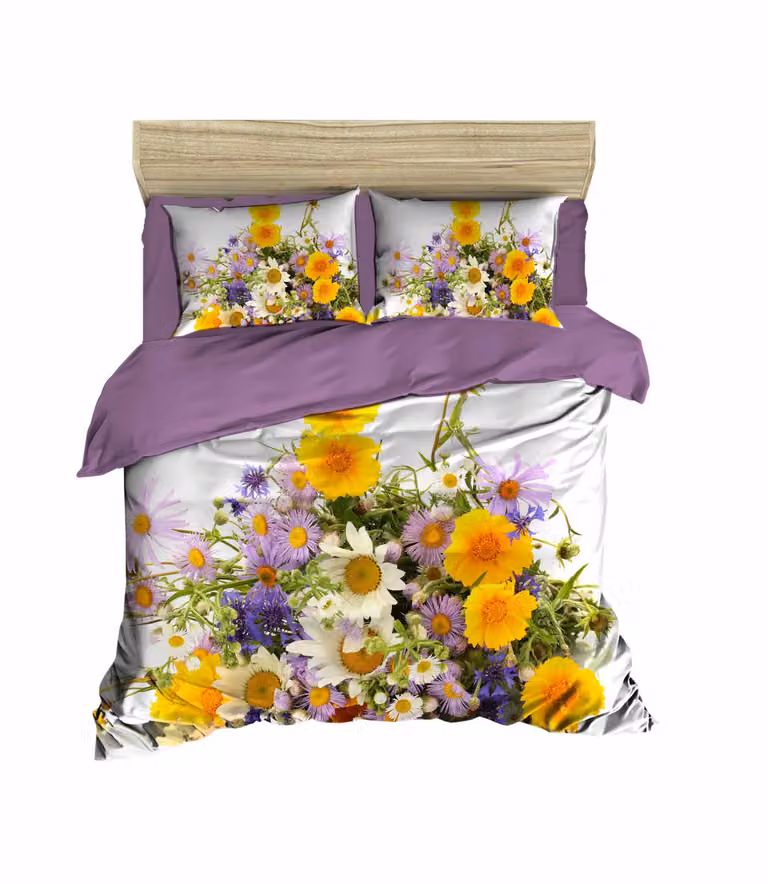 L'Essentiel Linge de Maison, Adal- PRL1250, Viola, Copriletti, parte superiore del copriletto e federa: 100% microsatinato di poliestere