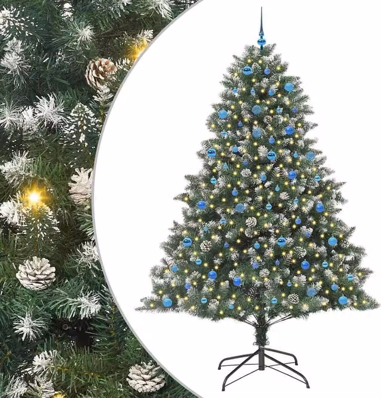 Albero di Natale artificiale con 300 LED Verde 240 cm