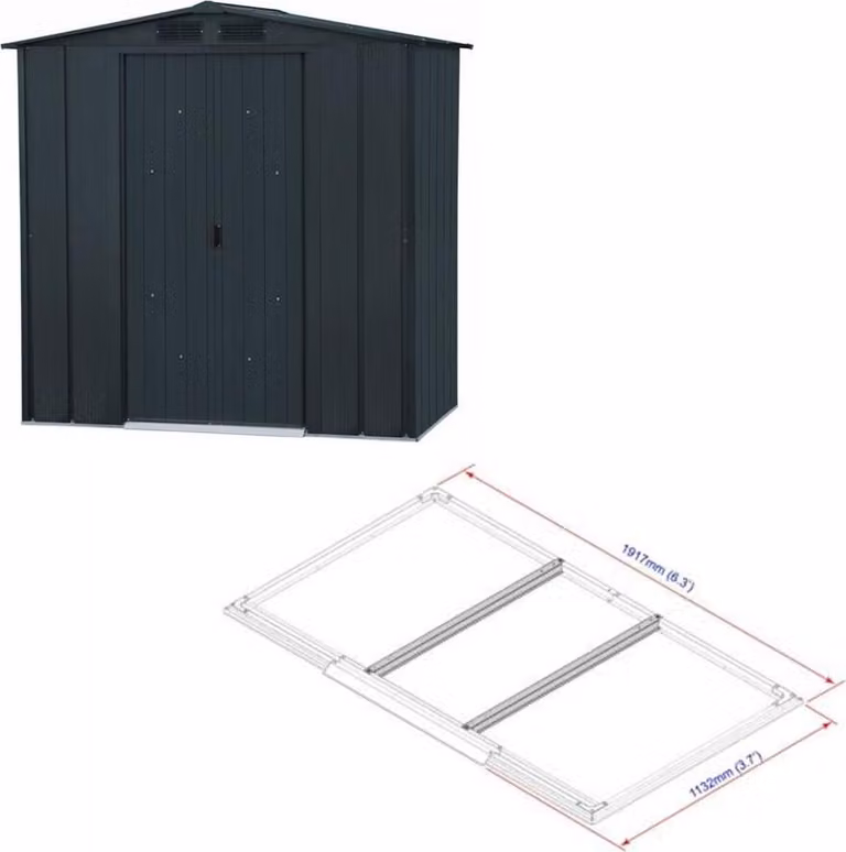 DURAMAX Riverton Top Casa da giardino 2,5 m² + profili per pavimento, antracite DURAMAX 50013