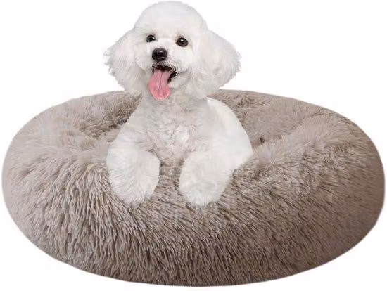 Cuccia rotonda lavabile per cani, 50 cm, morbida e antiscivolo