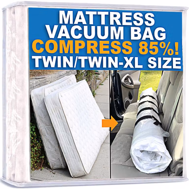 Copertura per materasso a vuoto, modello Twin/Twin-XL, 125 micron, riutilizzabile