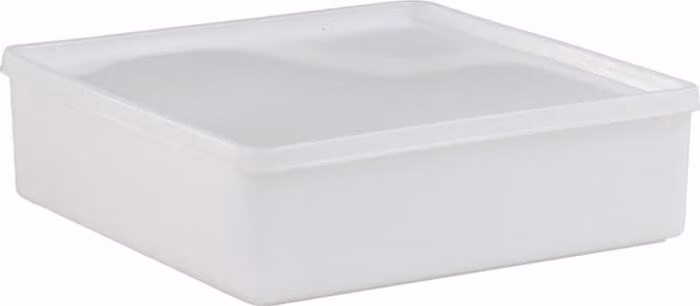 Lattina Hünersdorff con coperchio a scatto, naturale, 2.000 ml, 208x208x64 (DxLxH) mm