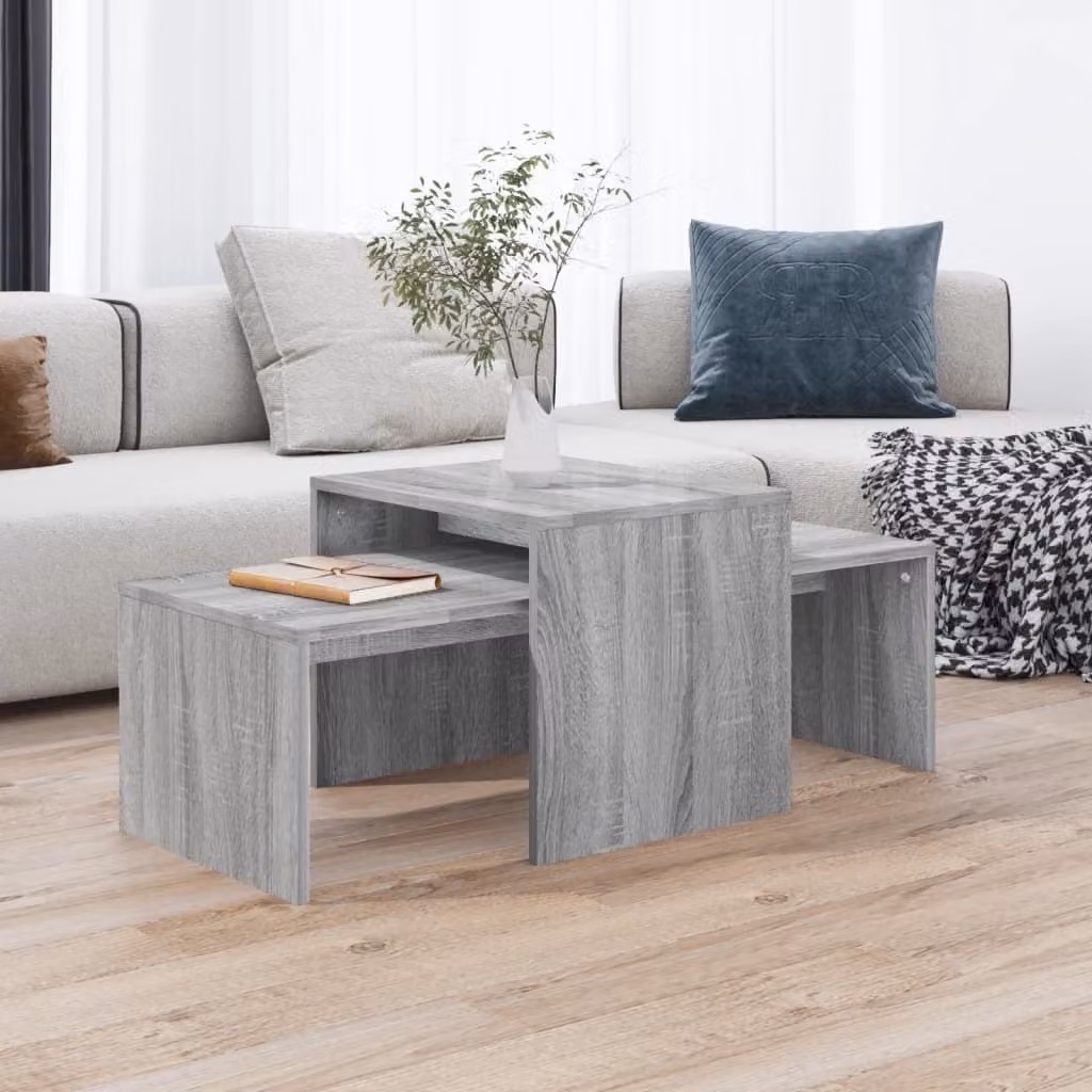 Maison Exclusive - Set tavolino da salotto grigio Sonoma 100x48x40 cm Materiale ligneo