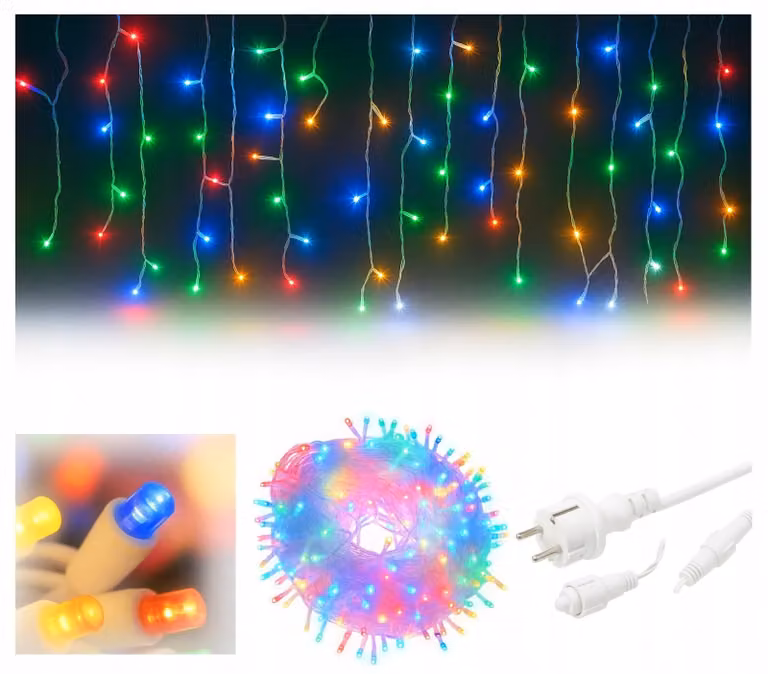 Ekspand | Tenda luminosa a LED - 23 m - 500 LED - Multicolore - Illuminazione per esterni
