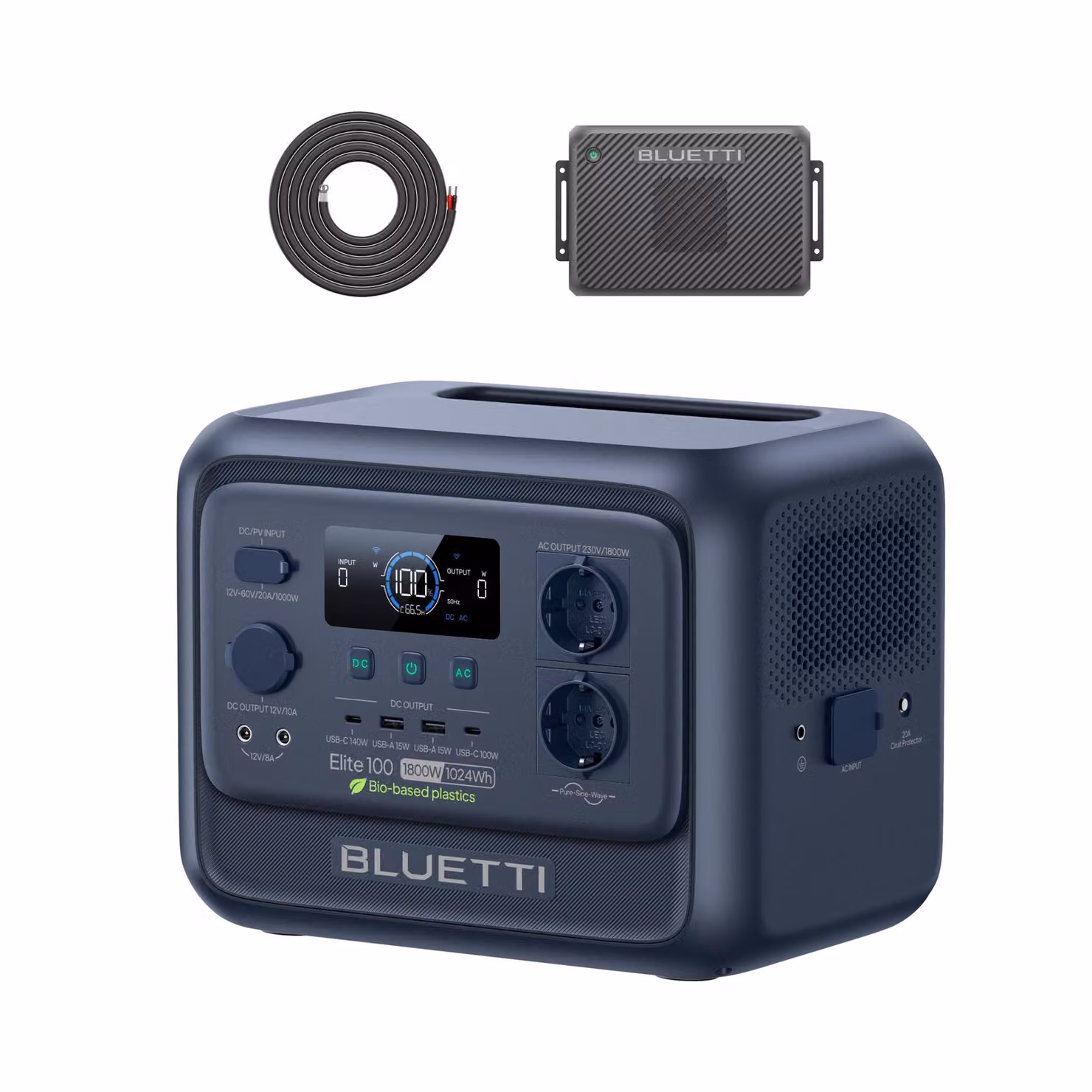 BLUETTI Elite 100 V2: stazione di ricarica portatile e caricabatterie 2, 1024 Wh LFP, generatore-caricabatterie da 1200 W, ricarica rapida in auto in 1,2 ore, ideale per camper e viaggi