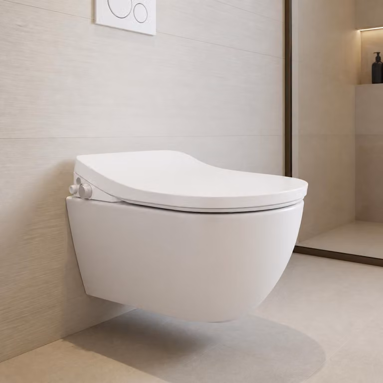 BB INFINITY AXENT WC sospeso senza bordo con sedile per bidet, bianco