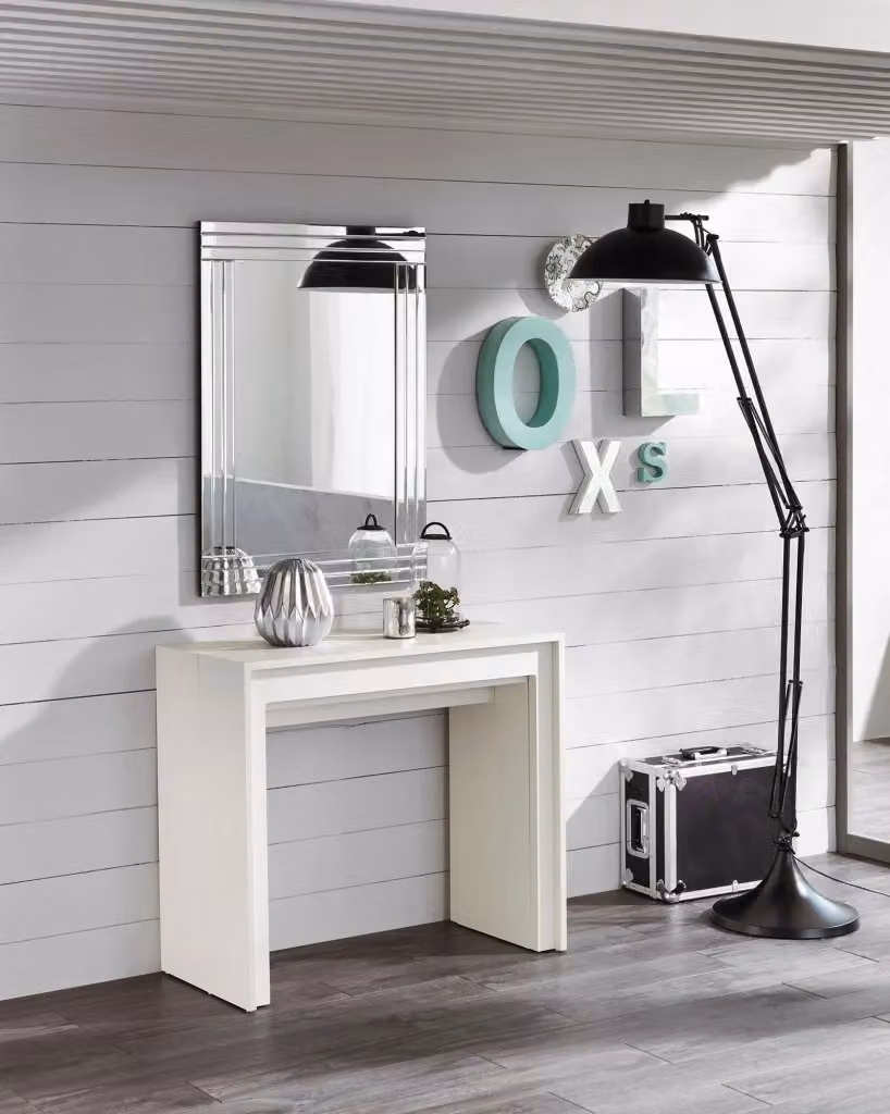 Consolle Allungabile GIORDANOSHOP in MDF laccato Bianco L/P/H: 90 x 42,5/302,5 x 76 cm – 2