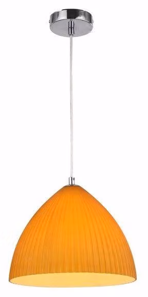 Lampada a sospensione Gizela color ambra 1xE27x60W in vetro, dimensioni: 120x28x28 cm, IP20, Reality