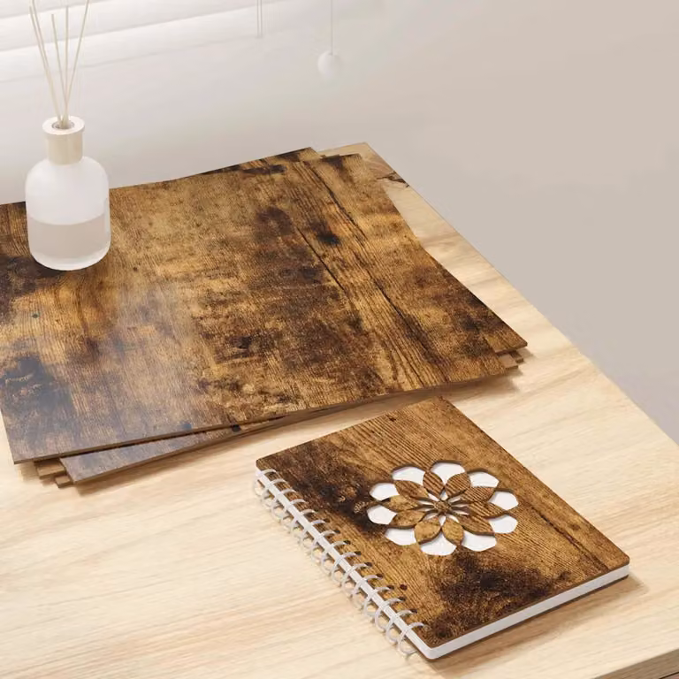 vidaXL Pannelli decorativi effetto legno Rovere fumé, 50 pezzi, L 30 x P 30 x H 0,27 cm