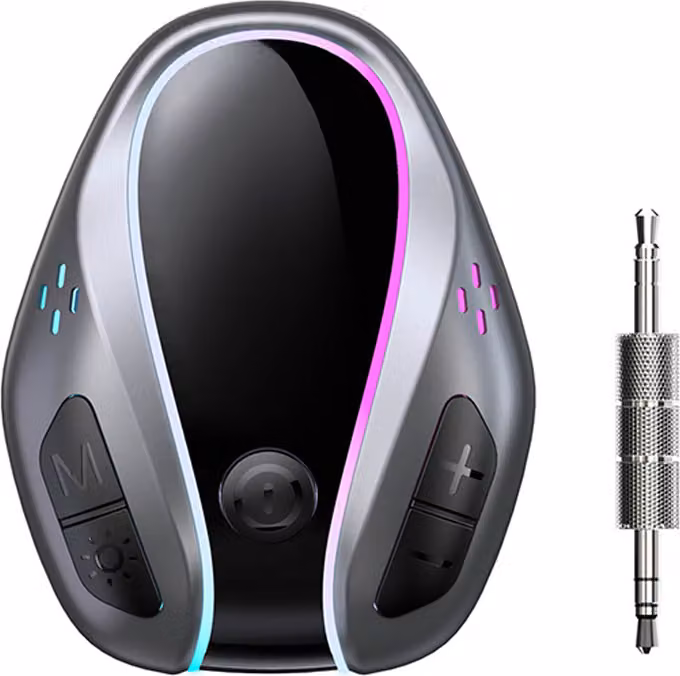 Gr07 Kit Bluetooth per auto con scheda luminosa colorata Ricevitore audio nero
