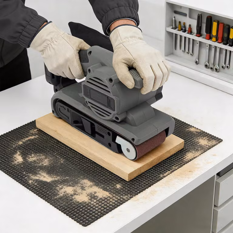 Levigatrice a nastro e lucidatrice multifunzione a batteria - Senza fili - Regolabile su 6 livelli - Utensile manuale - Portatile