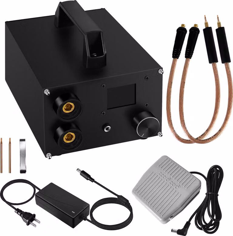 Macchina per saldatura a punti da 250 livelli, con picco di potenza di 1400A, display LCD da 1,8 pollici, compatibile con alimentazione da 110V-240V, 110-240V