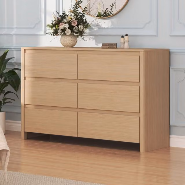 Cassettiera Takranmaa con 6 cassetti en.casa Effetto Rovere L: 120 cm, P: 39 cm, H: 77 cm – 1