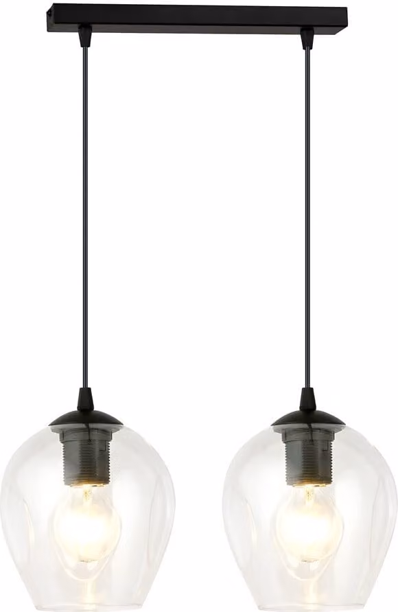 LAMPADA A SOSPENSIONE Emibig 2xE27 40W ISTAR 2 BL/TRASPARENTE 679/2