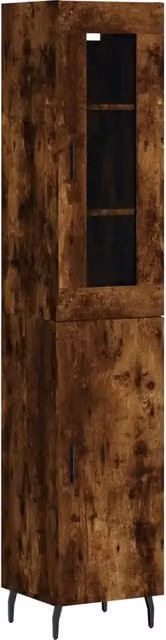 Credenza Buffet da pranzo Design In in Rovere Fumo, L: 34,5 cm, P: 34 cm, H: 180 cm