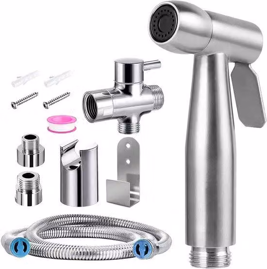 Set doccetta igienica con valvola a 3 vie - Igiene intima - Per bidet da toilette