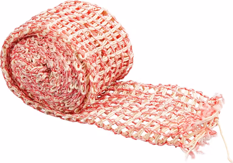 Rete per affumicare la carne 18cm 3m rosso crema elastica