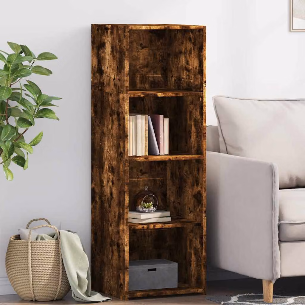 Credenza moderna vidaXL in legno multistrato color rovere fumo L 40 cm x P 41 cm x H 124 cm