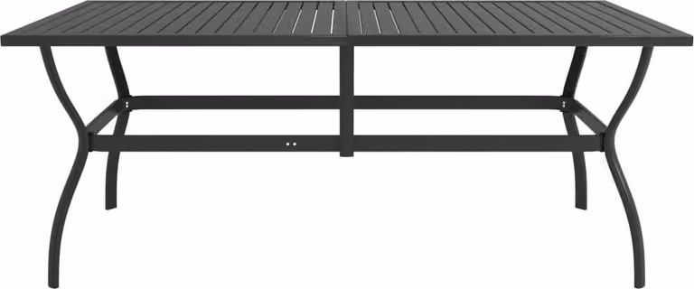 Tavolo da Giardino Antracite 190x80x72 cm in Acciaio