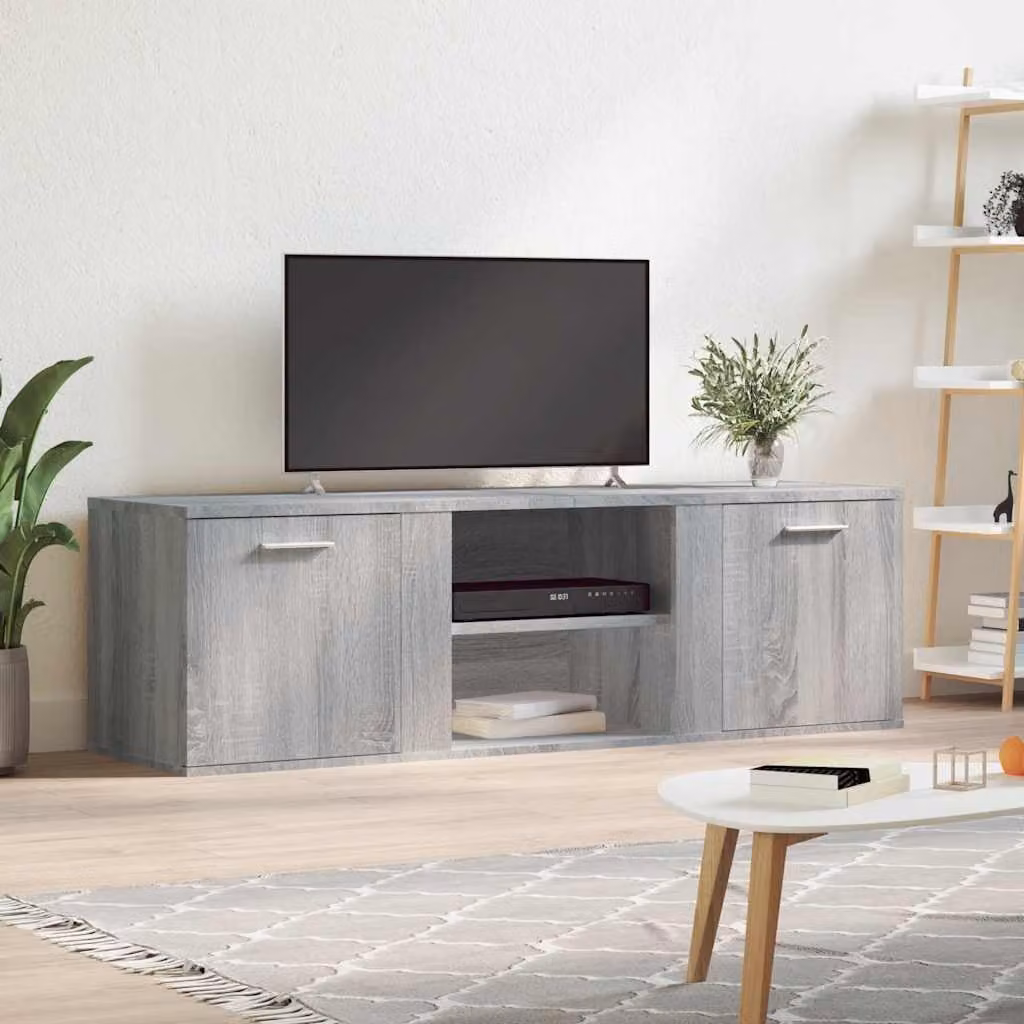 vidaXL Mobile Porta TV Moderno in Legno Multistrato Grigio Sonoma L: 120 cm, P: 34 cm, H: 37 cm