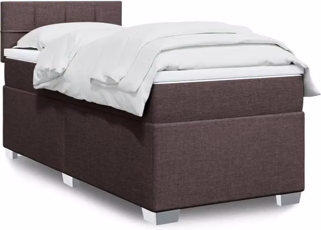 Letto Ibrido con Giroletto a Molle e Materasso vidaXL, Marrone e Bianco, L/P/H: 80 x 200 x 100,5 cm