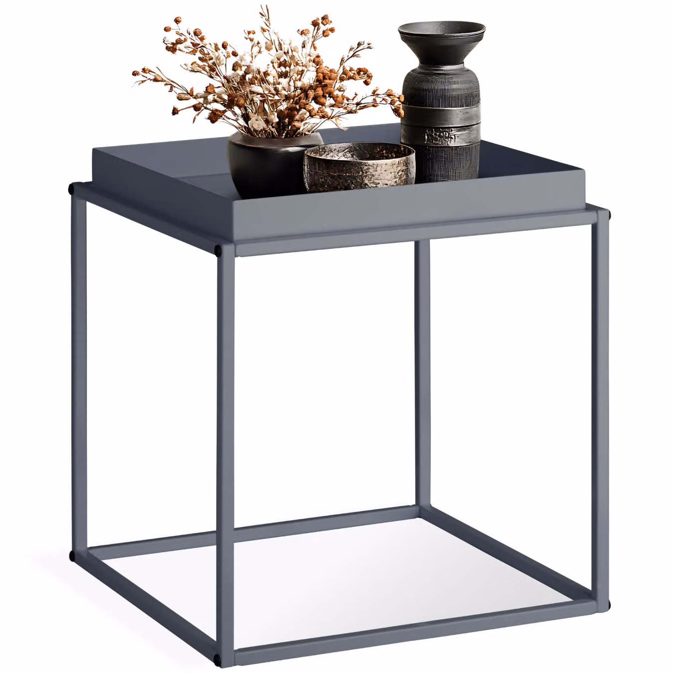 Tavolino Cambridge tectake grigio scuro L/P/H: 40 x 40 x 44 cm – 1