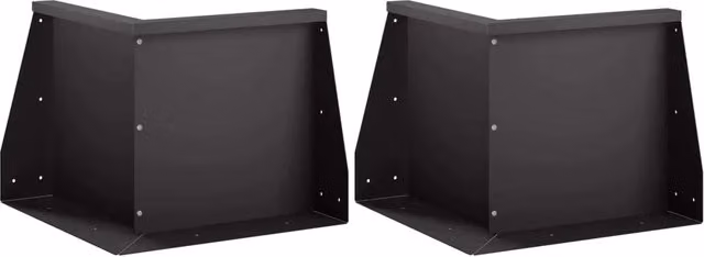 Set di 2 vasche rialzate ornamentali Videx in acciaio nero, L/P/H: 50 x 50 x 50 cm – 1
