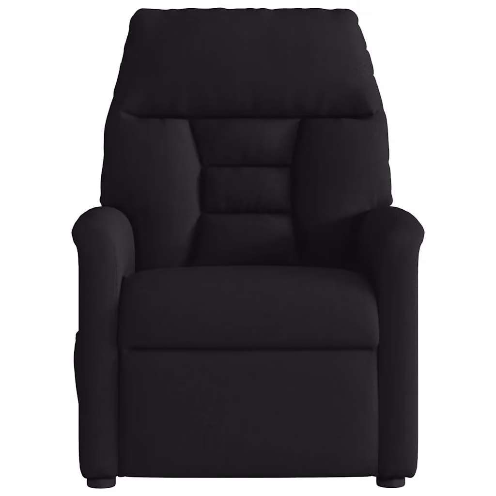 Poltrona Reclinabile Relax vidaXL in Tessuto Nero con Braccioli e Regolazione Manuale – 2
