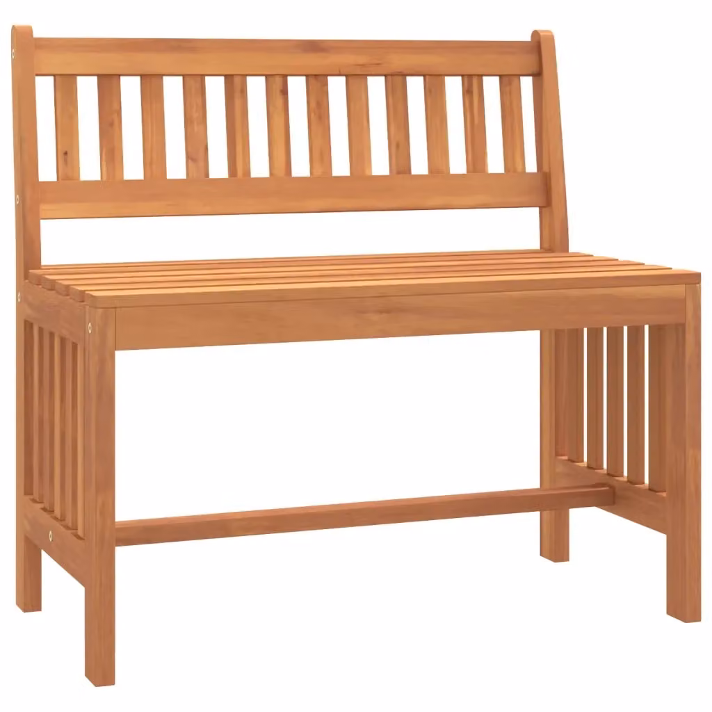 Panca da giardino in legno di eucalipto oliato marrone vidaXL L: 80 cm, P: 45 cm, H: 77 cm – 2