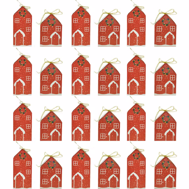 Calendario dell'Avvento fai da te Casette di Natale Kit per il riempimento delle caselle