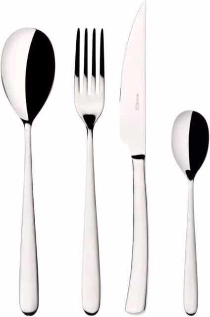 Set di posate Preludio Casa Bugatti in acciaio inossidabile argento, 24 pezzi con custodia con finestra – 1