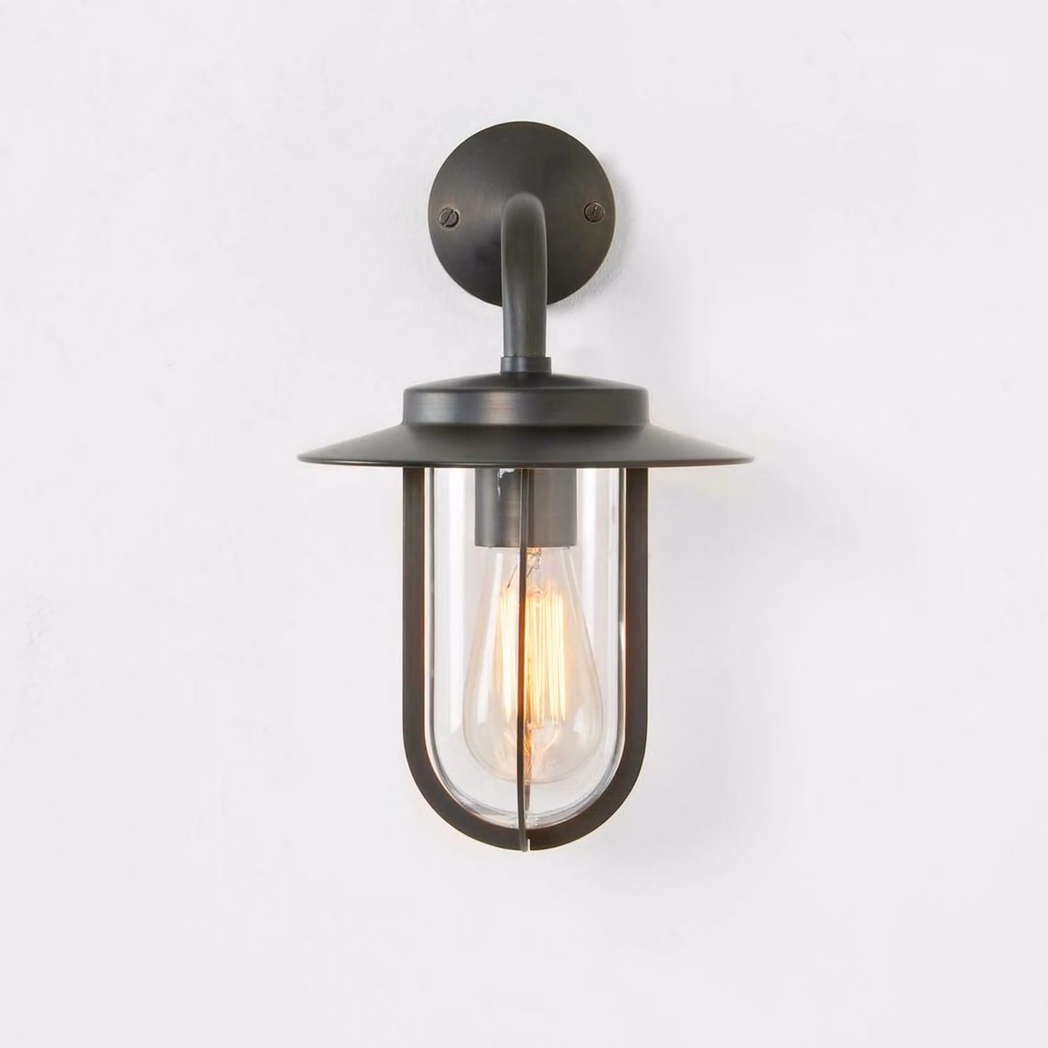 Lampada da parete per esterni Montparnasse in stile retrò, Variante: 205 x 330 x 240 mm, bronzo