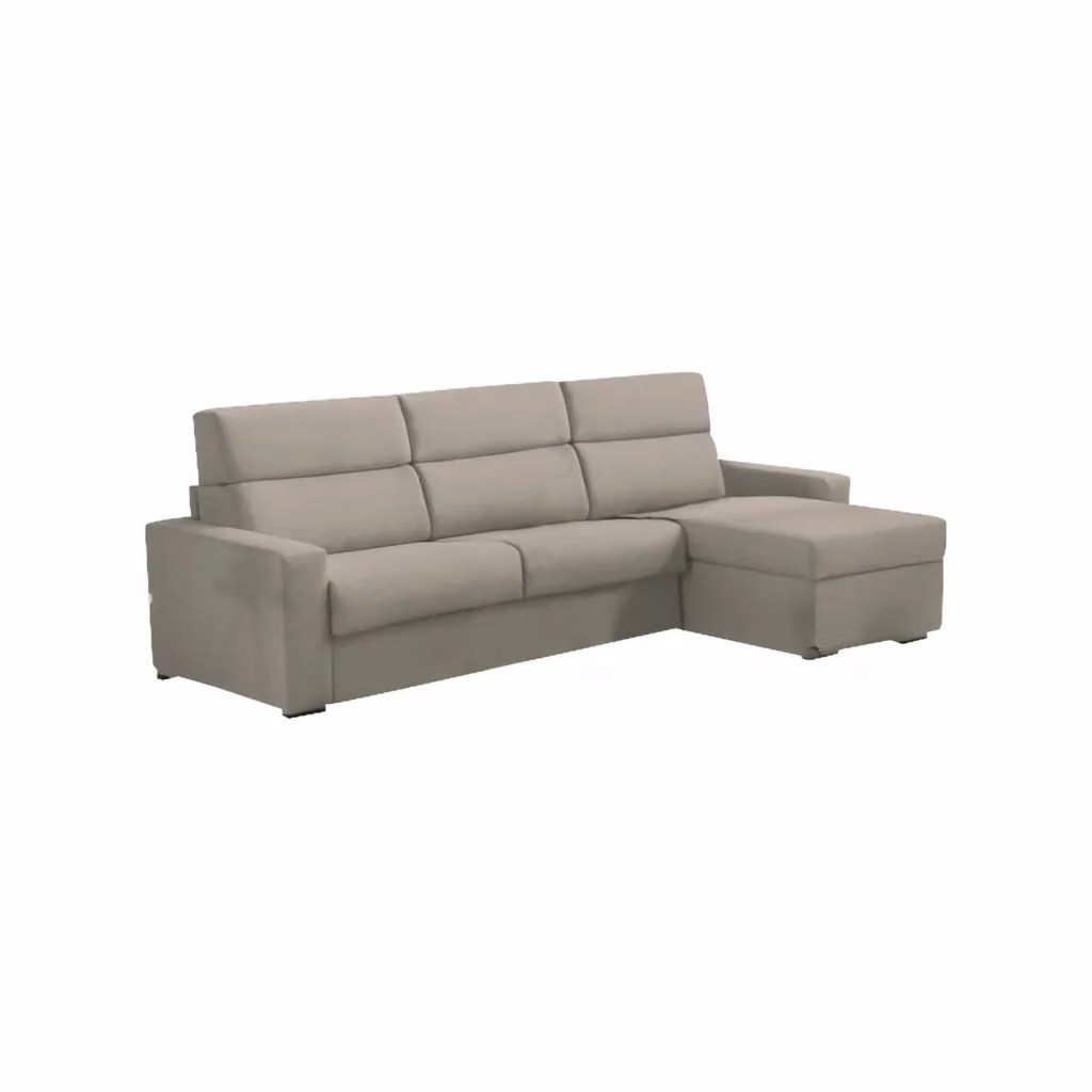 Divano Letto Celleno DMORA con Penisola Sfoderabile Made in Italy, Grigio, L/P: 280 x 160 cm – 2