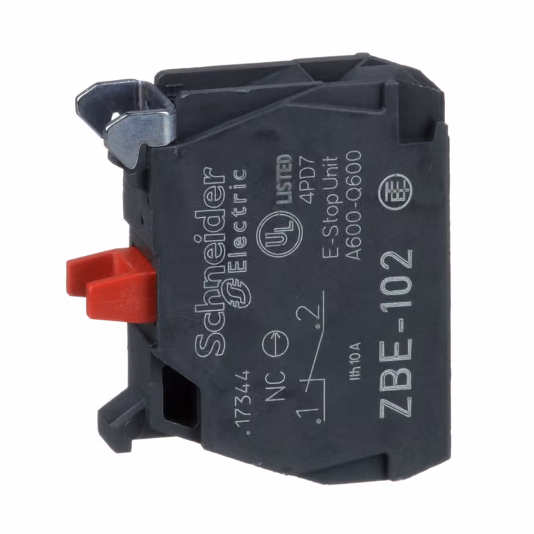 Schneider Electric Interruttore ausiliario 1NC, attacco a vite ZBE102