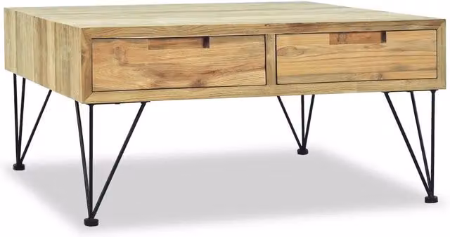Tavolino da Salotto 80x80x40 cm in Legno Massello di Teak 244574