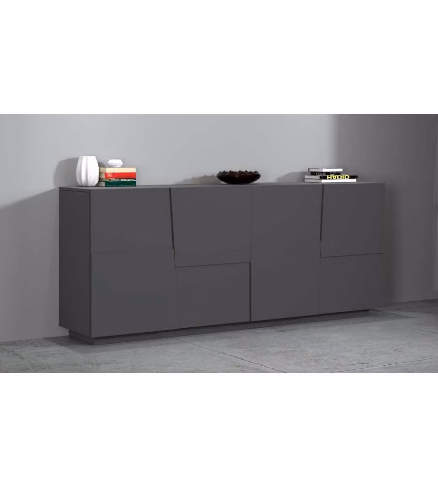 Madia moderna Pongo Web Furniture Antracite Opaco L/P/H: 200 x 44 x 86 cm – 1