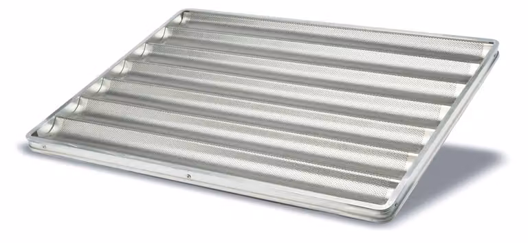Teglia microforata per baguettes in alluminio, dim.60x40cm