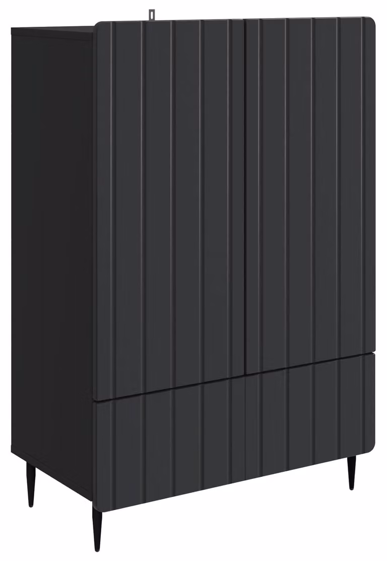 Credenza Nero 66 x 34,5 x 97 cm Legno ingegnerizzato