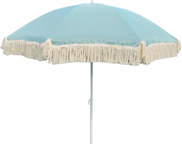 Ombrellone da spiaggia Ombrellone Protezione UV con frange Borsa pieghevole Ø 150 cm