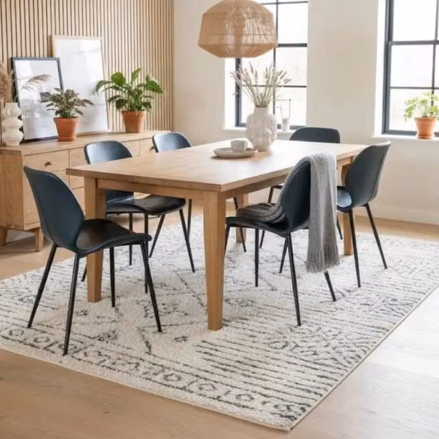 Set di 4 sedie da pranzo imbottite in tessuto soft touch effetto velluto petrolio Callisto con struttura in metallo facili da pulire | Duzzle
