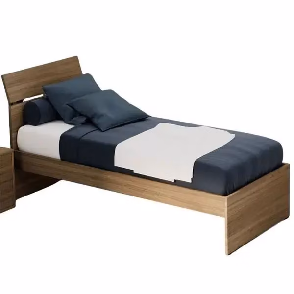 Letto singolo moderno IPERBRIKO colore noce, L: 200 cm, P: 85 cm, H: 98 cm – 2