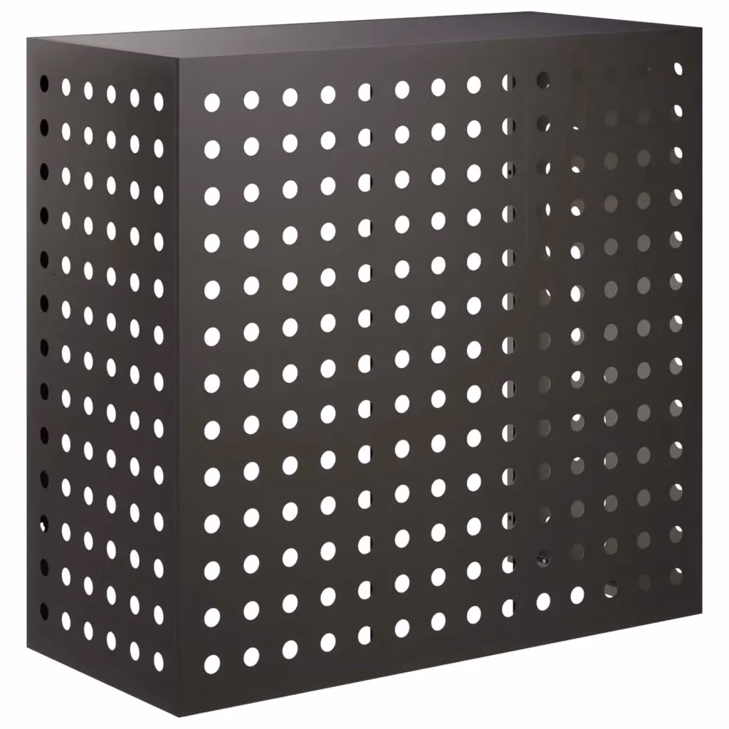 Copertura per condizionatore d'aria vidaXL Nero L 110 cm x P 50 cm x H 105 cm – 2