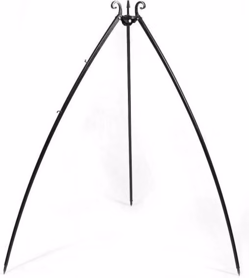 Barbecue a treppiede Cook King in acciaio nero, Altezza: 200 cm