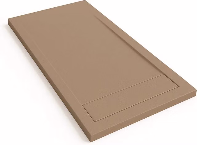 Piatto doccia Bidai con bordo 90X80 cm colore Moka RAL 1019 griglia Moka