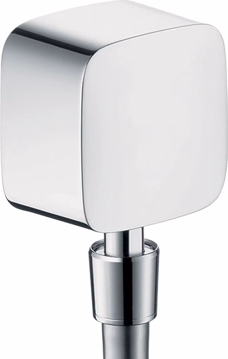 hansgrohe PuraVida Raccordo per tubo flessibile Fixfit con valvola di non ritorno, cromato, 1 pz.